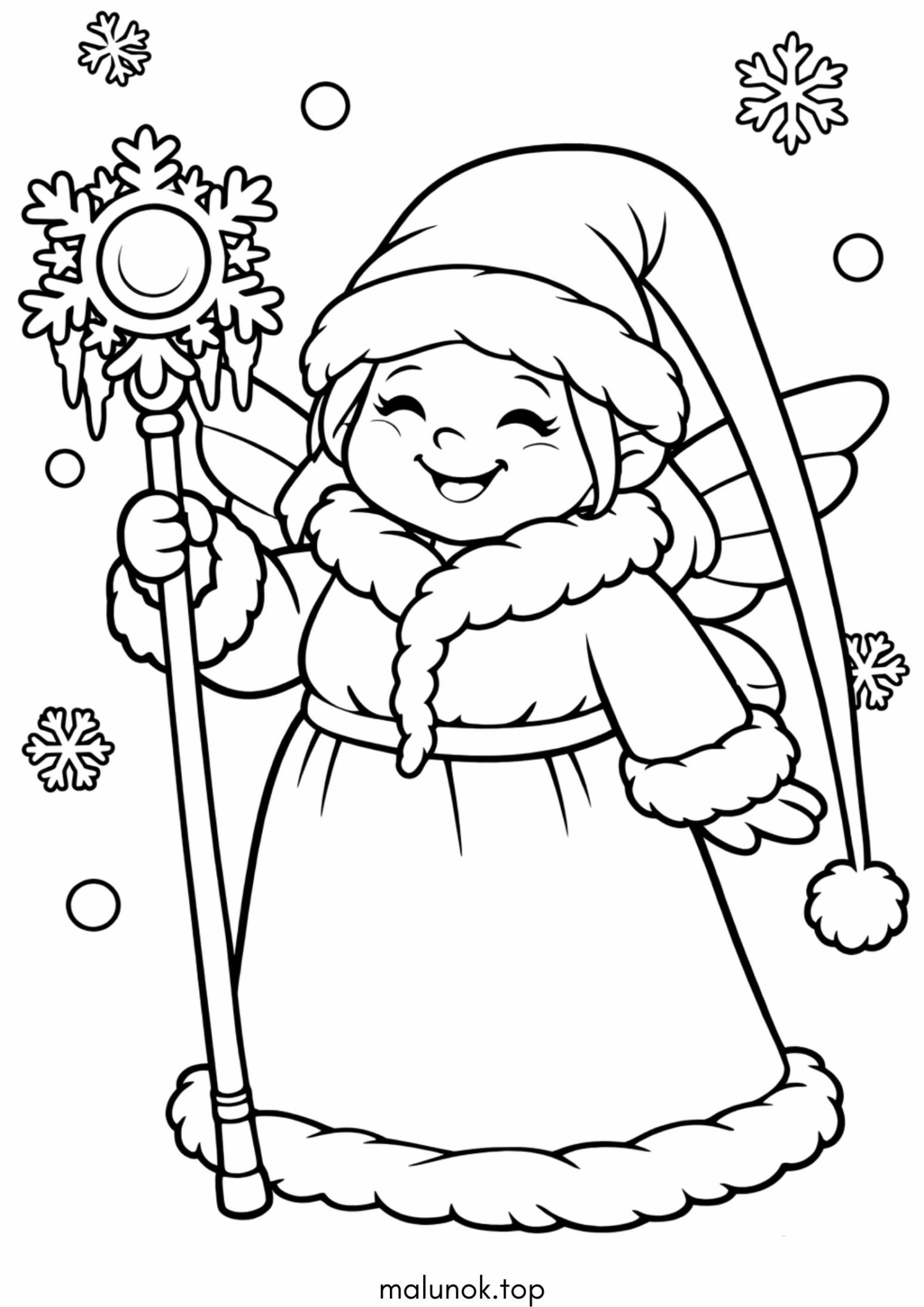 Раскраска Зимова фея