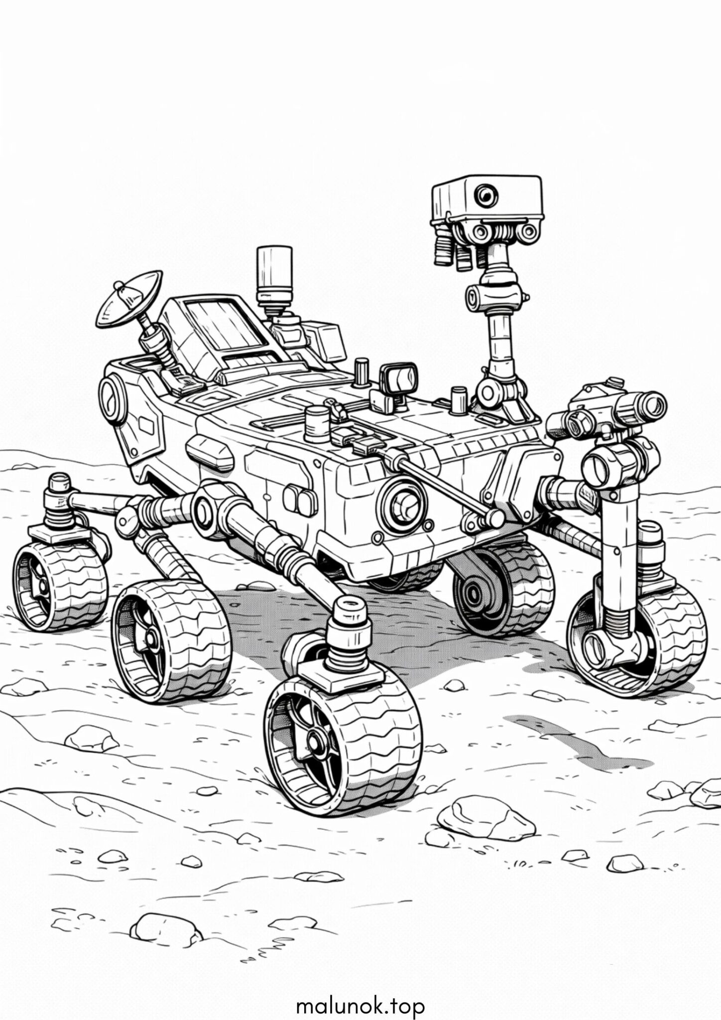 Раскраска Робот-марсохід