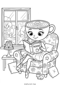 Балерина Капучино читає книгу