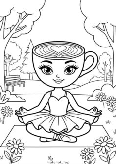 Балерина Капучино займається йогою