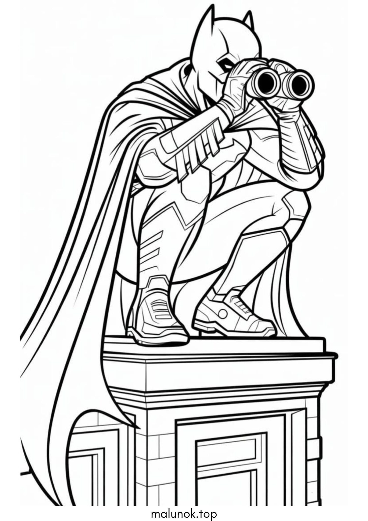 Раскраска Бетмен з біноклем