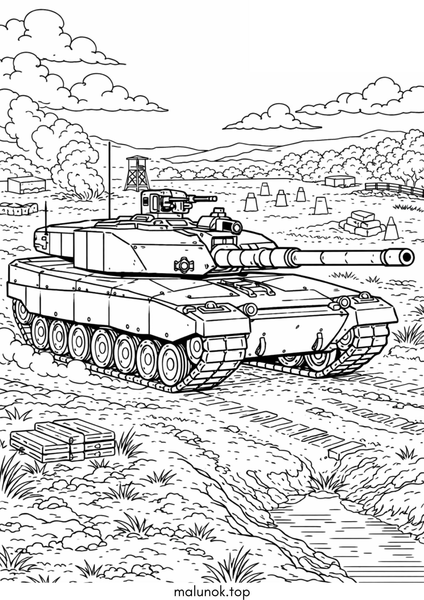 Раскраска Танк Challenger 2