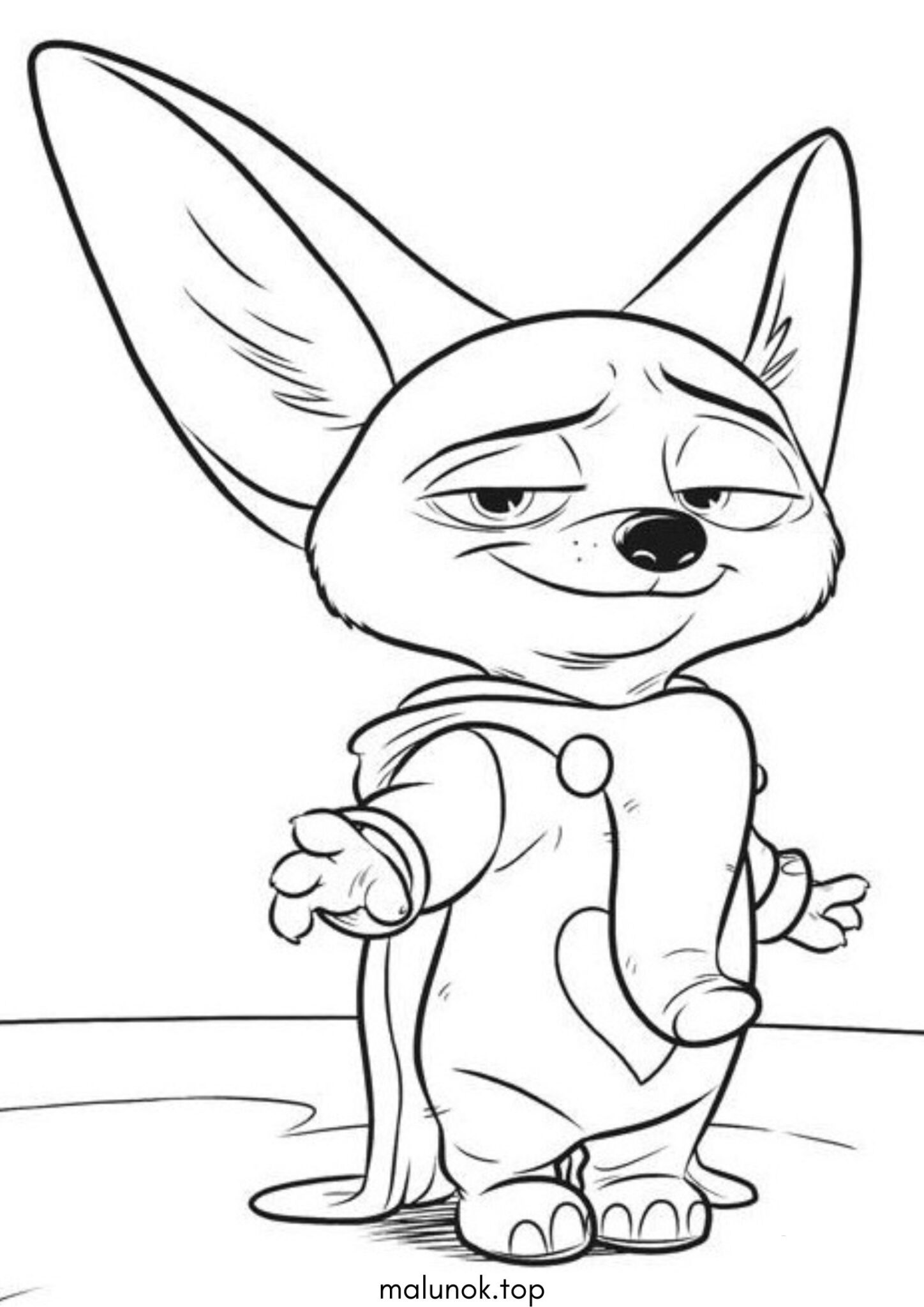 Раскраска Фіннік (Зоотрополіс)