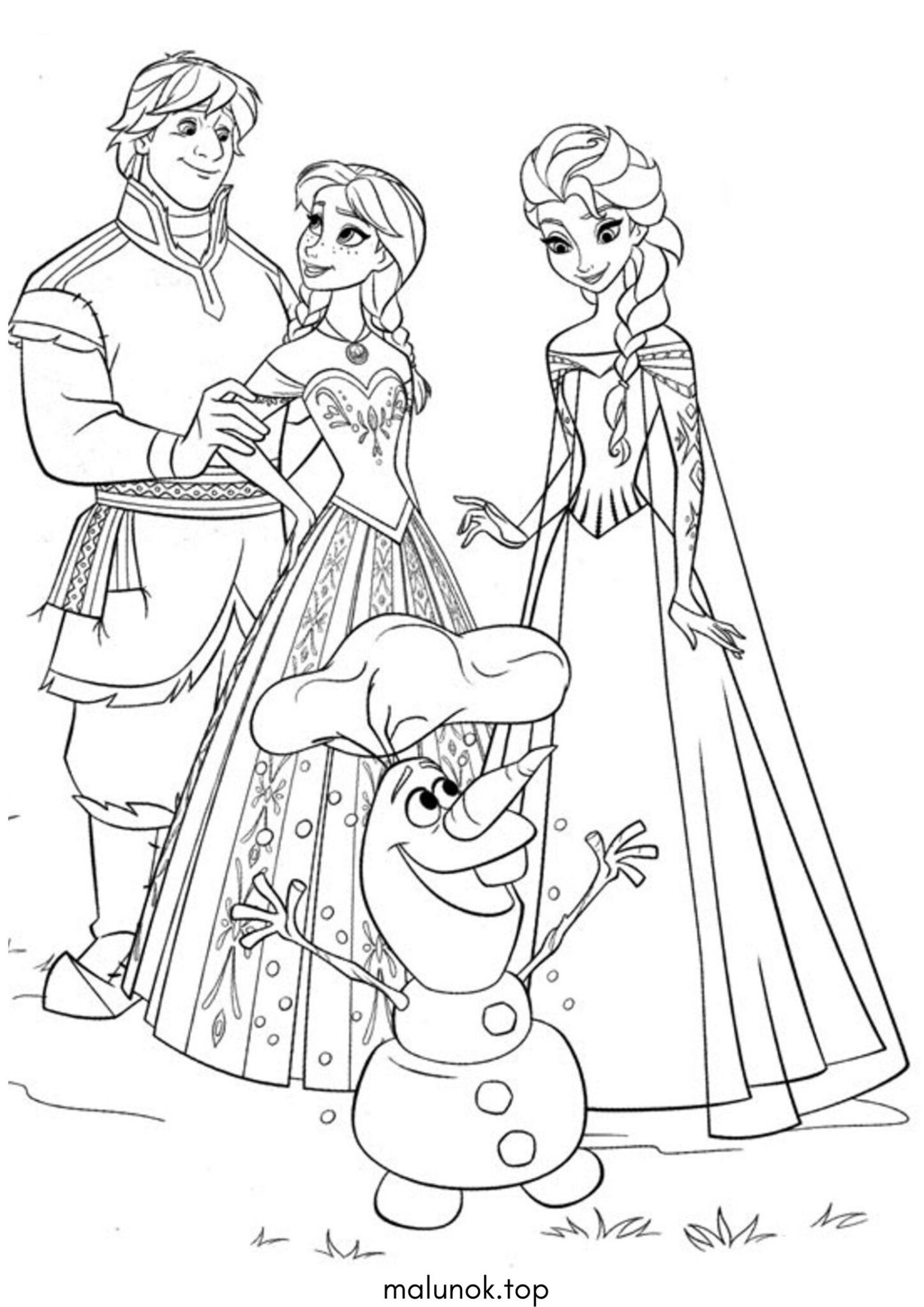 Раскраска Герої мультфільму Крижане серце