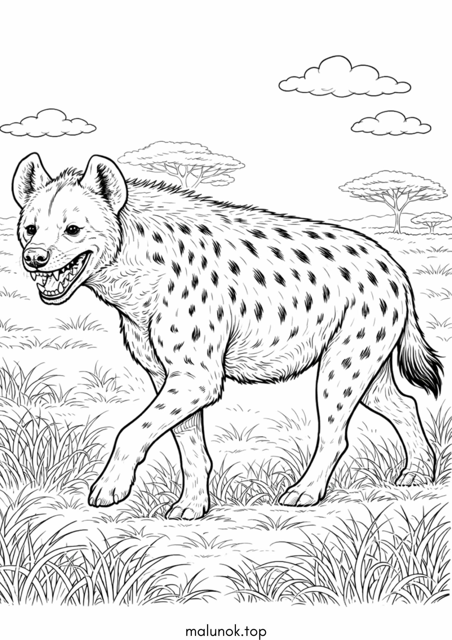 Раскраска Гієна