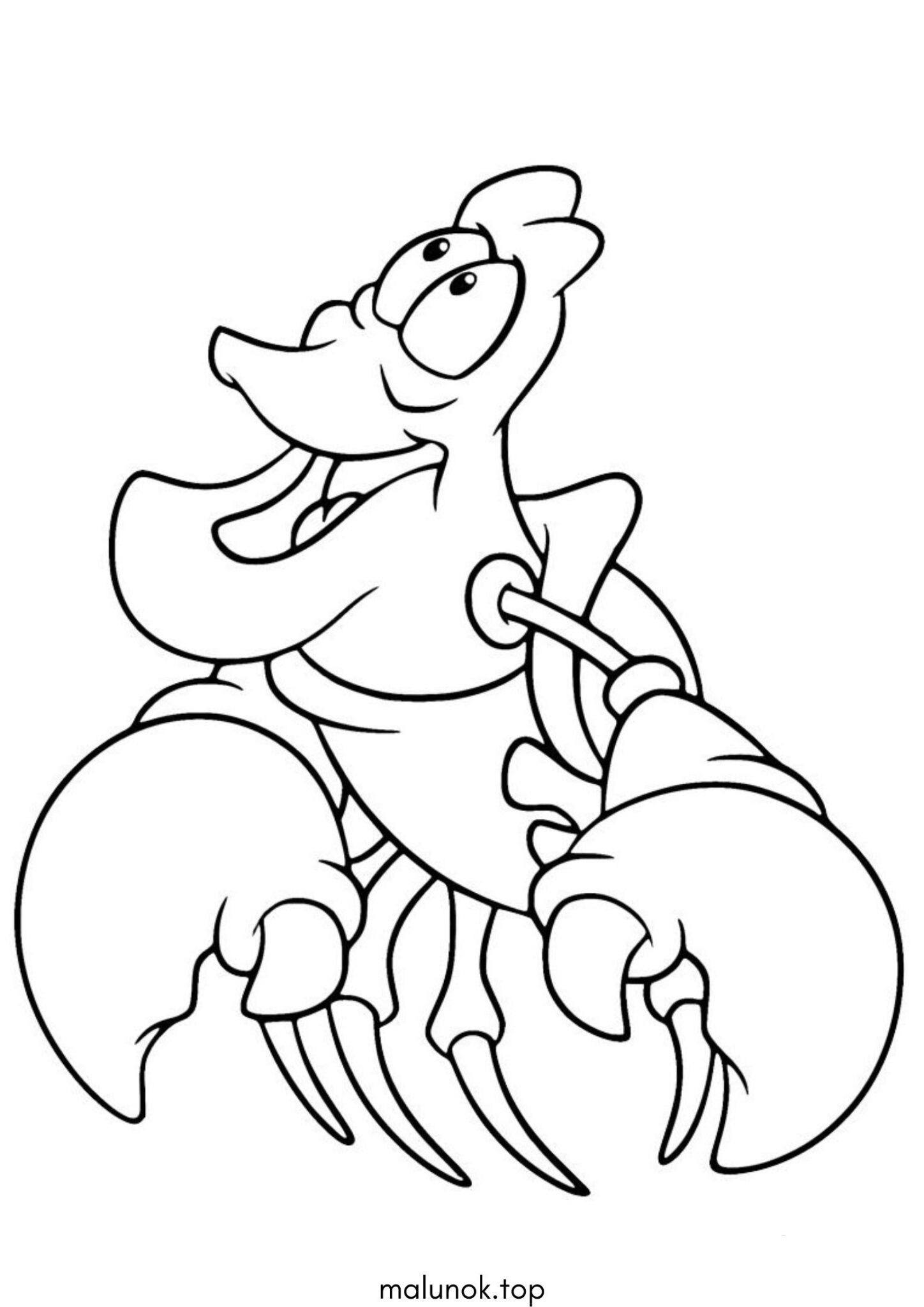 Раскраска Краб Себастьян