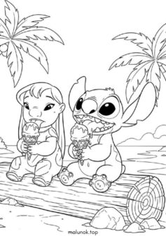 Ліло та Стіч з морозивом