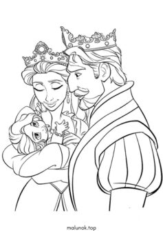 Маленька Рапунцель з батьками