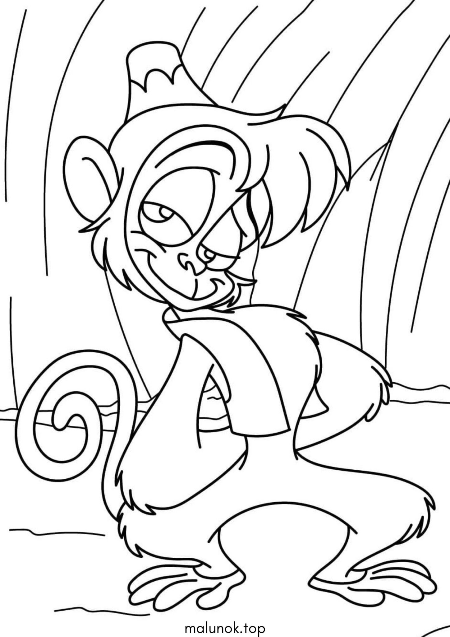 Раскраска Мавпа Абу (Аладдін)