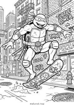 Мікеланджело на скейті (Черепашки-ніндзя)