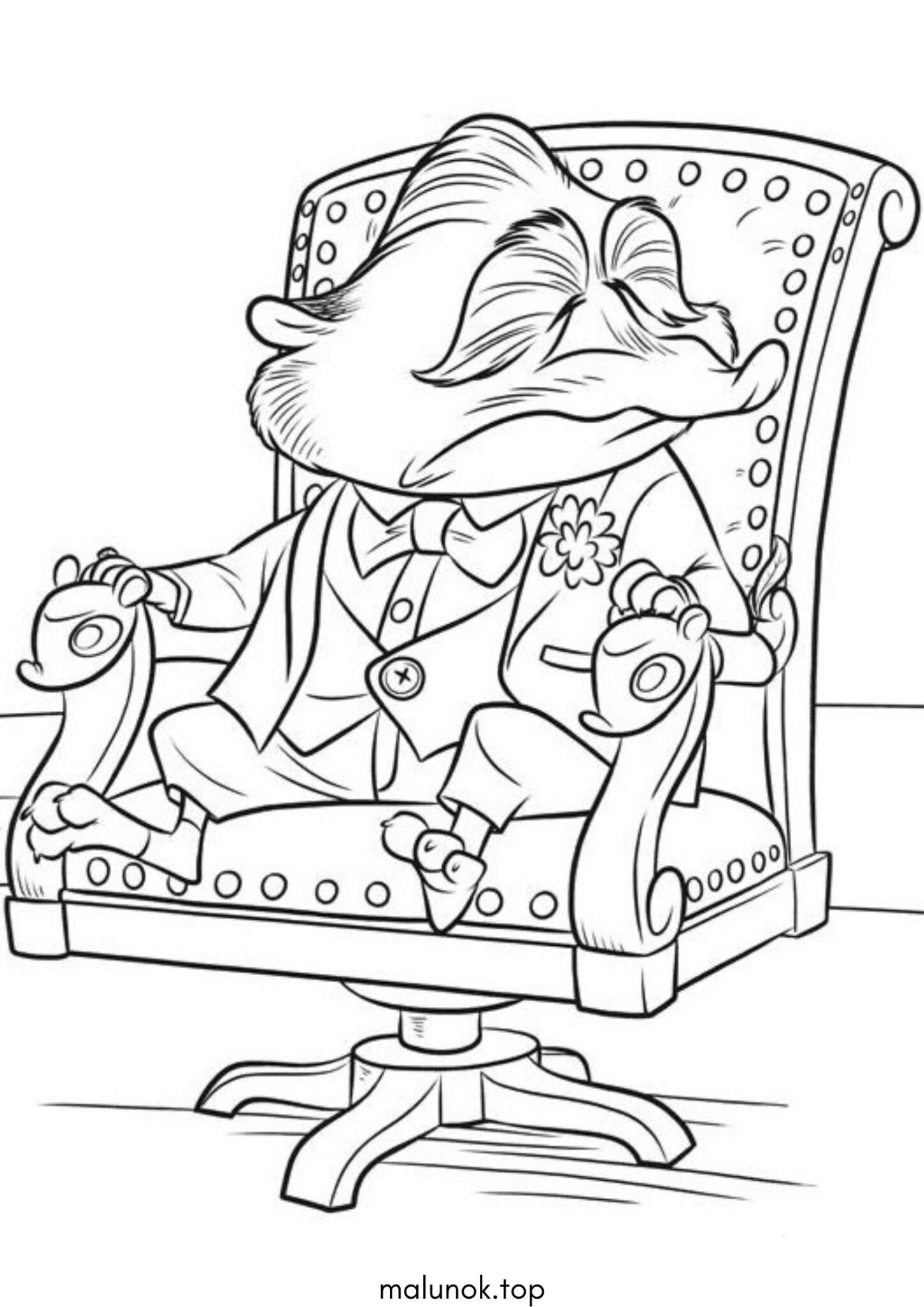 Раскраска Містер Біг (Зоотрополіс)