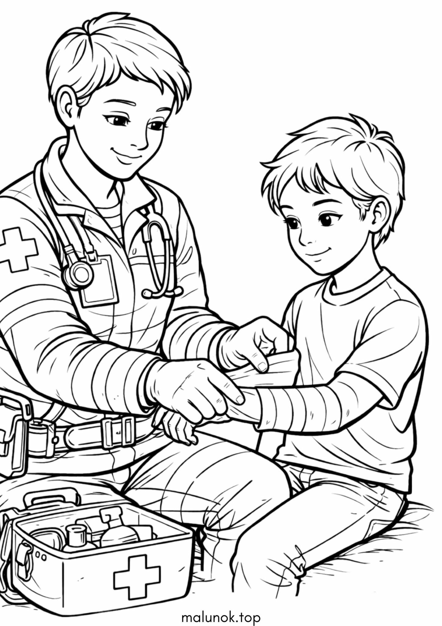 Раскраска До дня цивільного захисту – Перша допомога