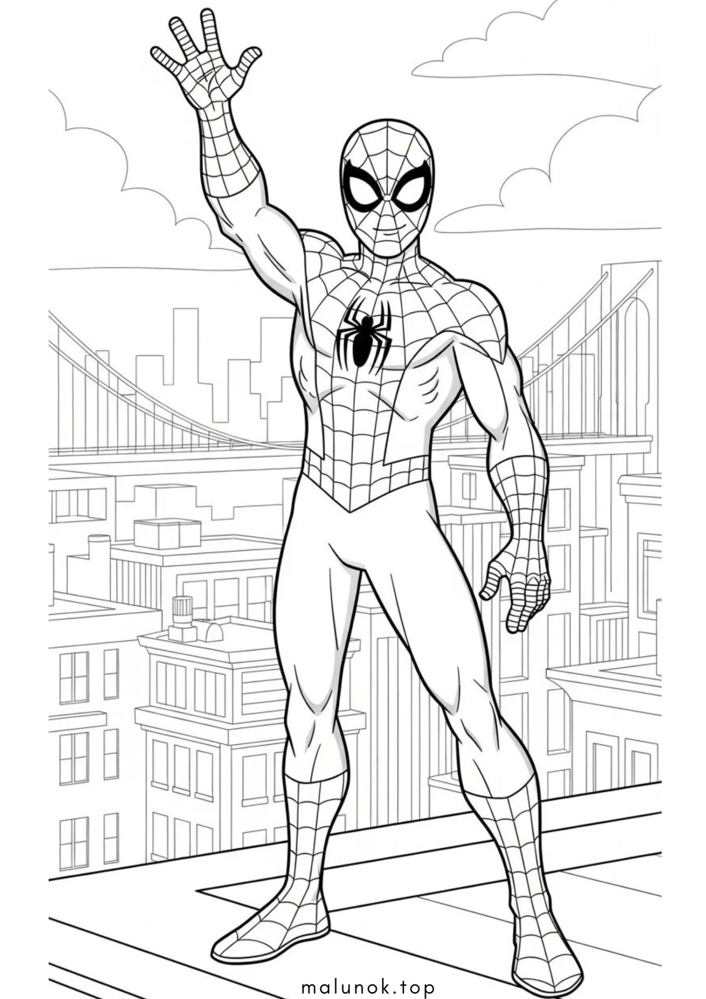 Раскраска Пітер Паркер – Людина-павук