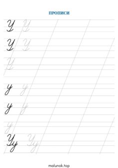 Прописи літера У – велика та мала