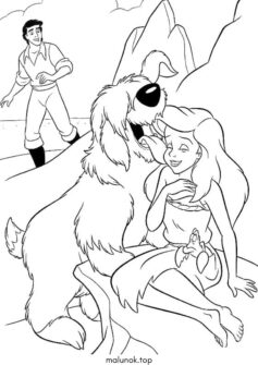 Принц Ерік, расалонька Аріель та собака Макс