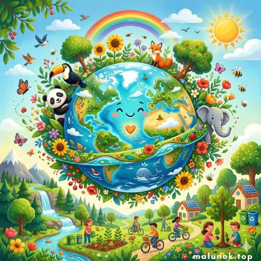 Розмальовки День Землі 🌏