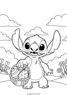 Стіч з пасхальним кошиком