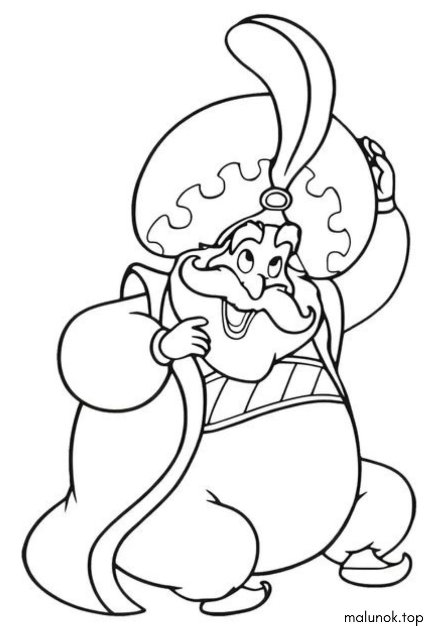 Раскраска Султан (Аладдін)