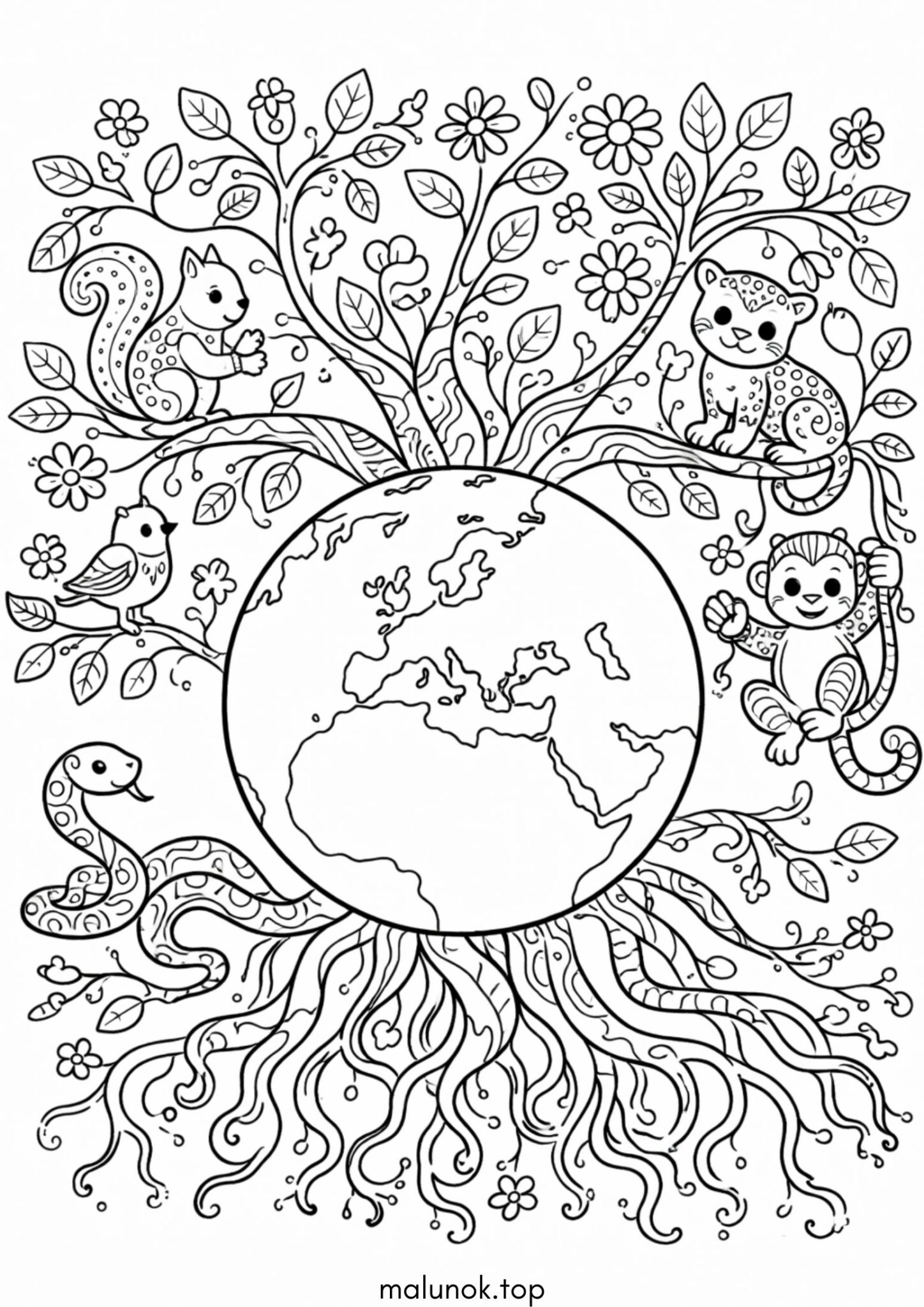 Розмальовка До дня Землі – Жива Земля