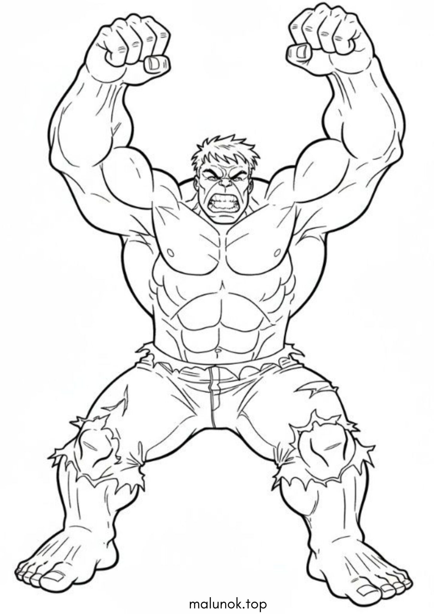 Раскраска Злий Халк