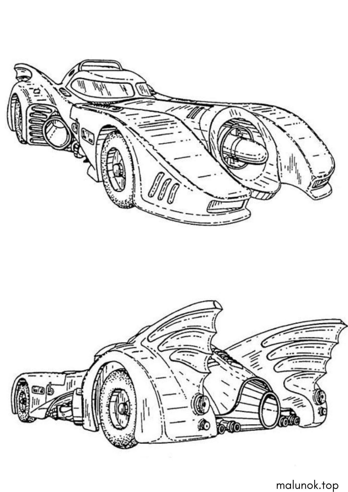 Раскраска Бетмобіль