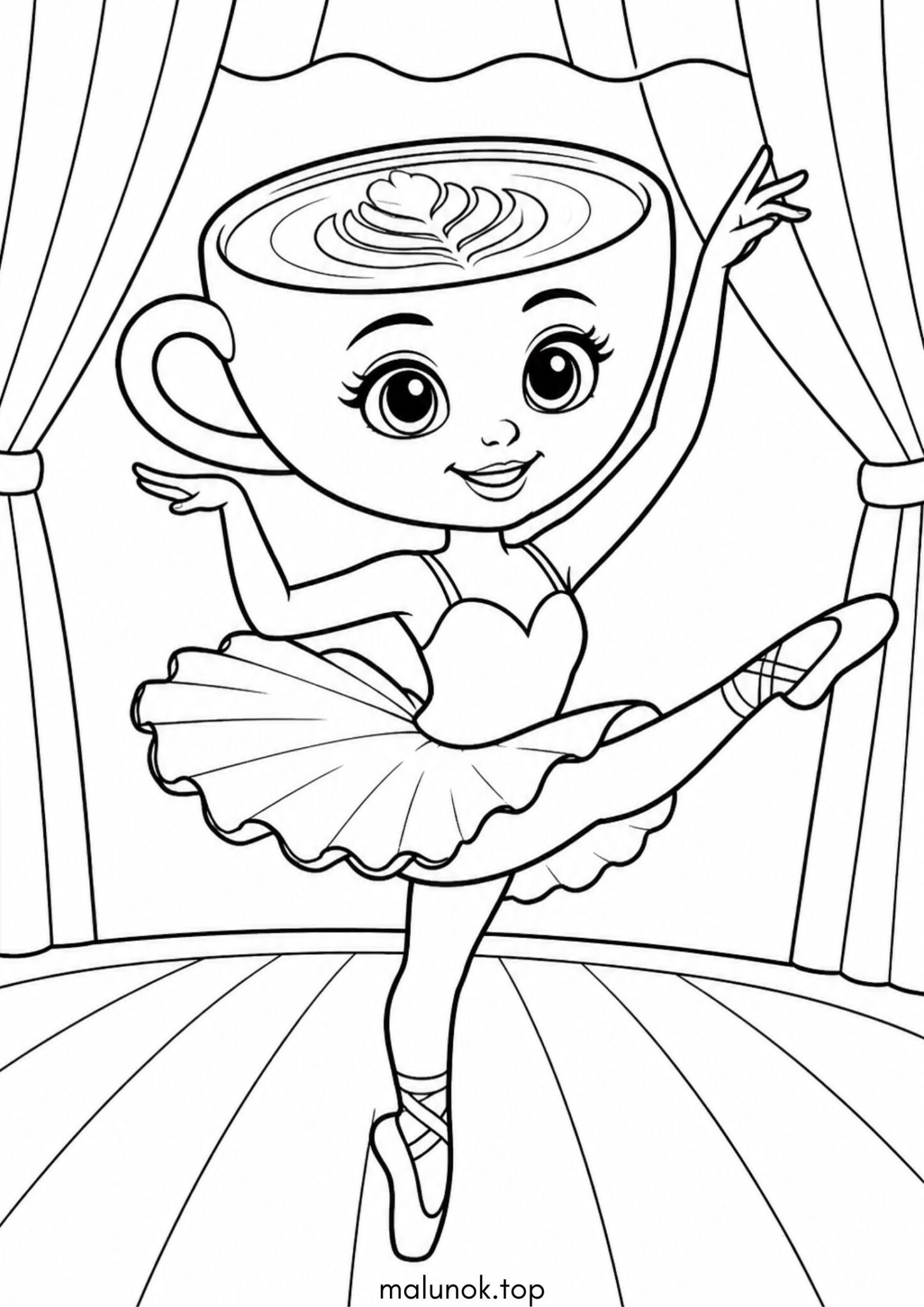Раскраска Балерина Капучино (Ballerina Cappuccino)