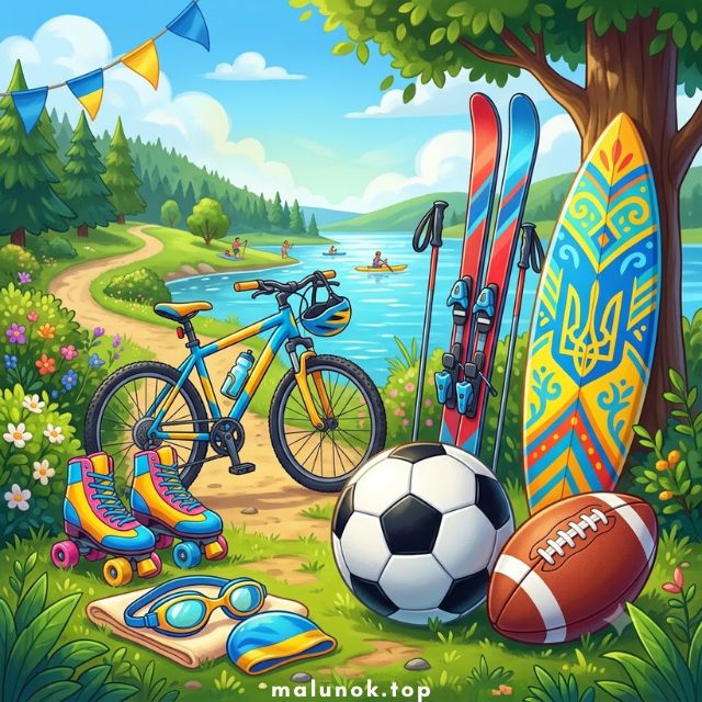 Розмальовки Спорт ⛷️🏀🎾