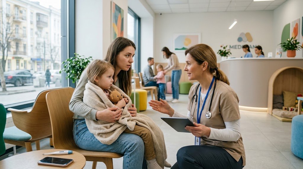 Дитина захворіла: коли достатньо педіатра, а коли потрібна невідкладна допомога
